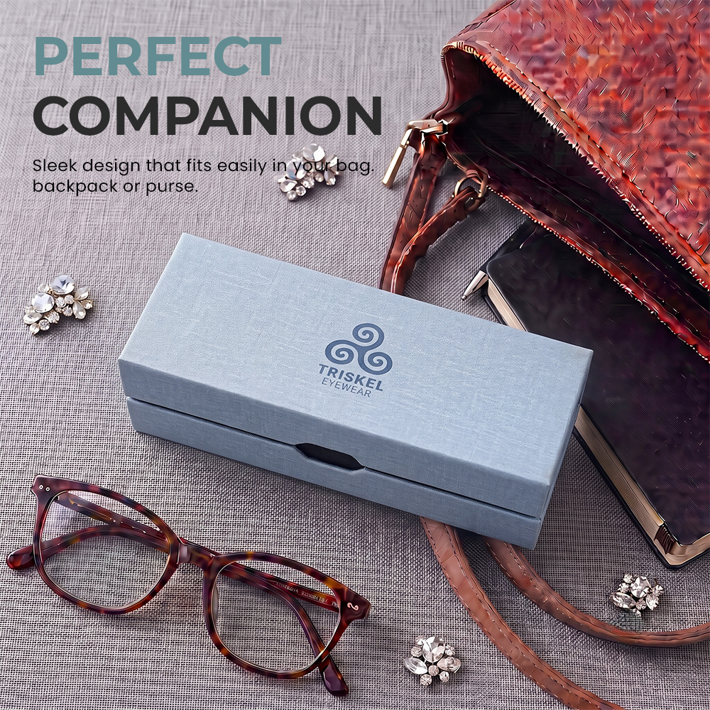 Diamond-Vein Double Frame Glasses Case