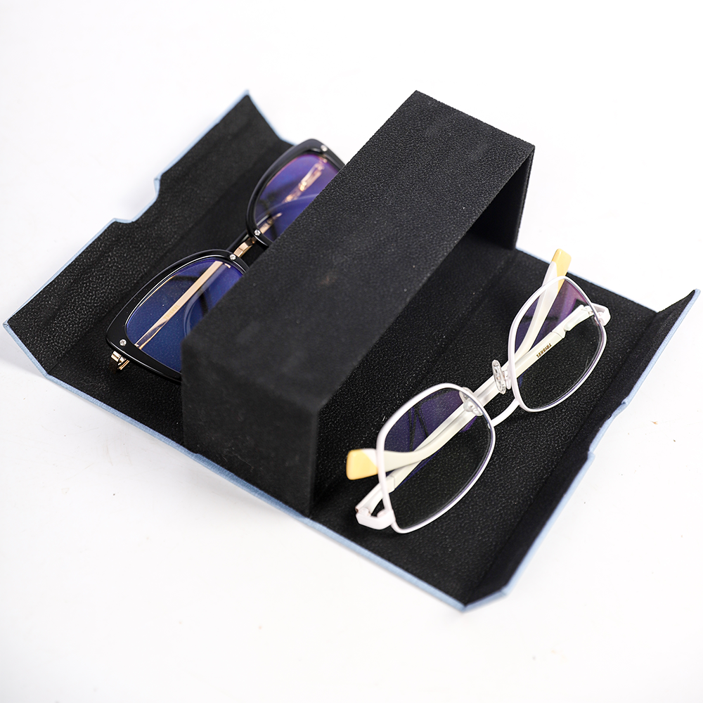 Diamond-Vein Double Frame Glasses Case