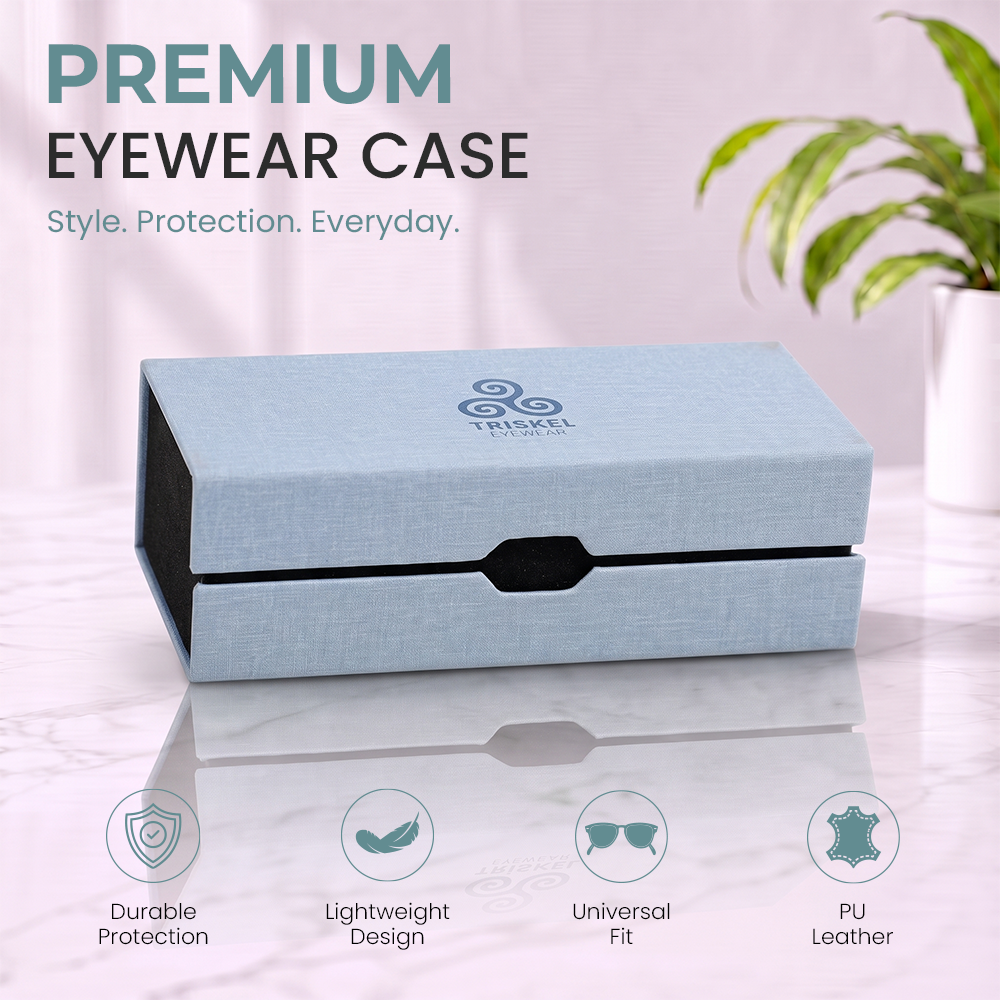 Diamond-Vein Double Frame Glasses Case