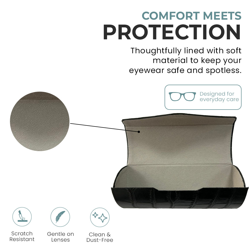 Crocodile Texture Glasses Case