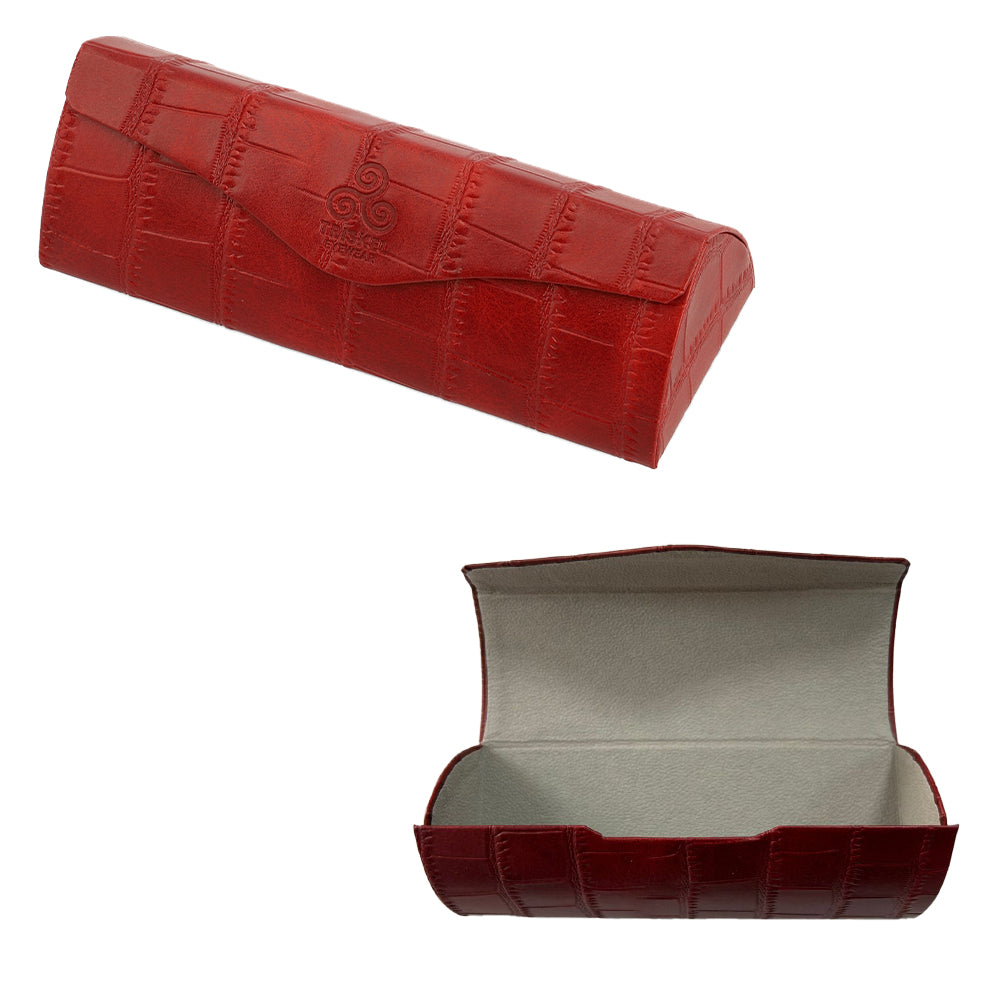 Crocodile Texture Glasses Case