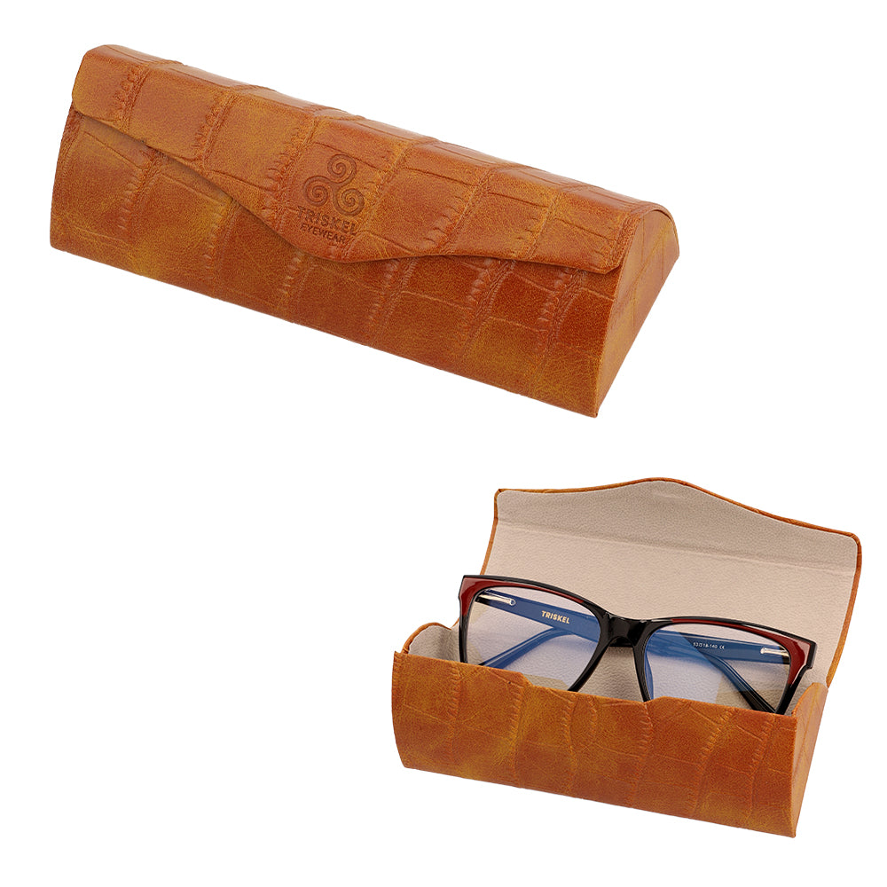 Crocodile Texture Glasses Case