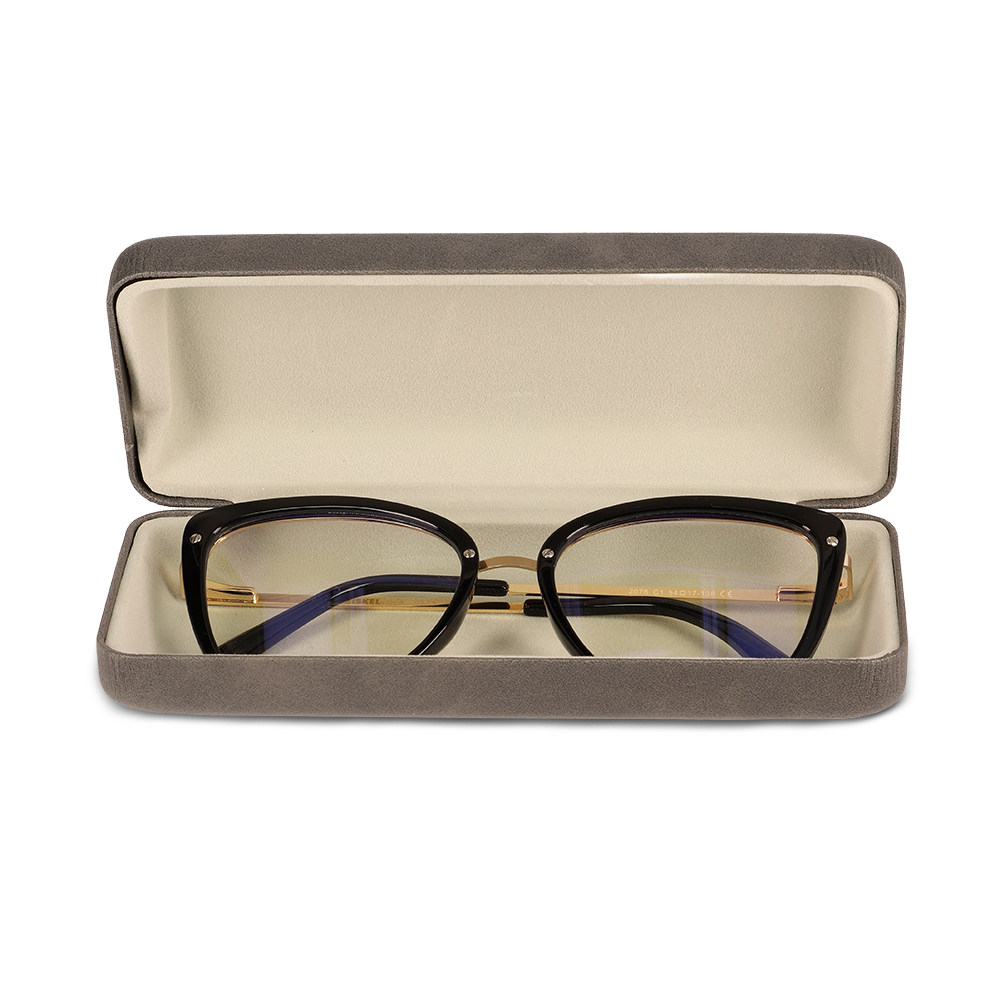Hard Shell PU Leather Eyewear Case