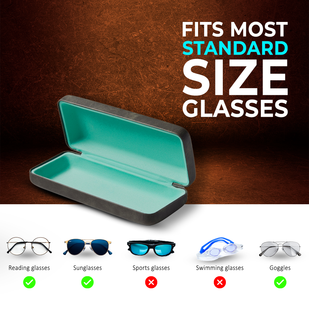 Hard Shell PU Leather Eyewear Case