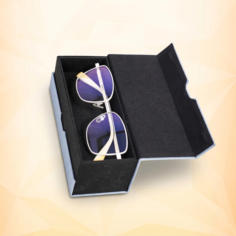 Diamond-Vein Double Frame Glasses Case