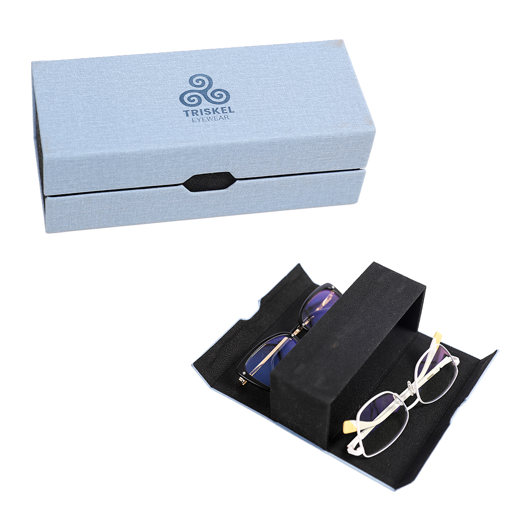 Diamond-Vein Double Frame Glasses Case