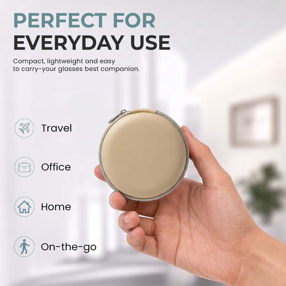 Circular Folding Glasses Case