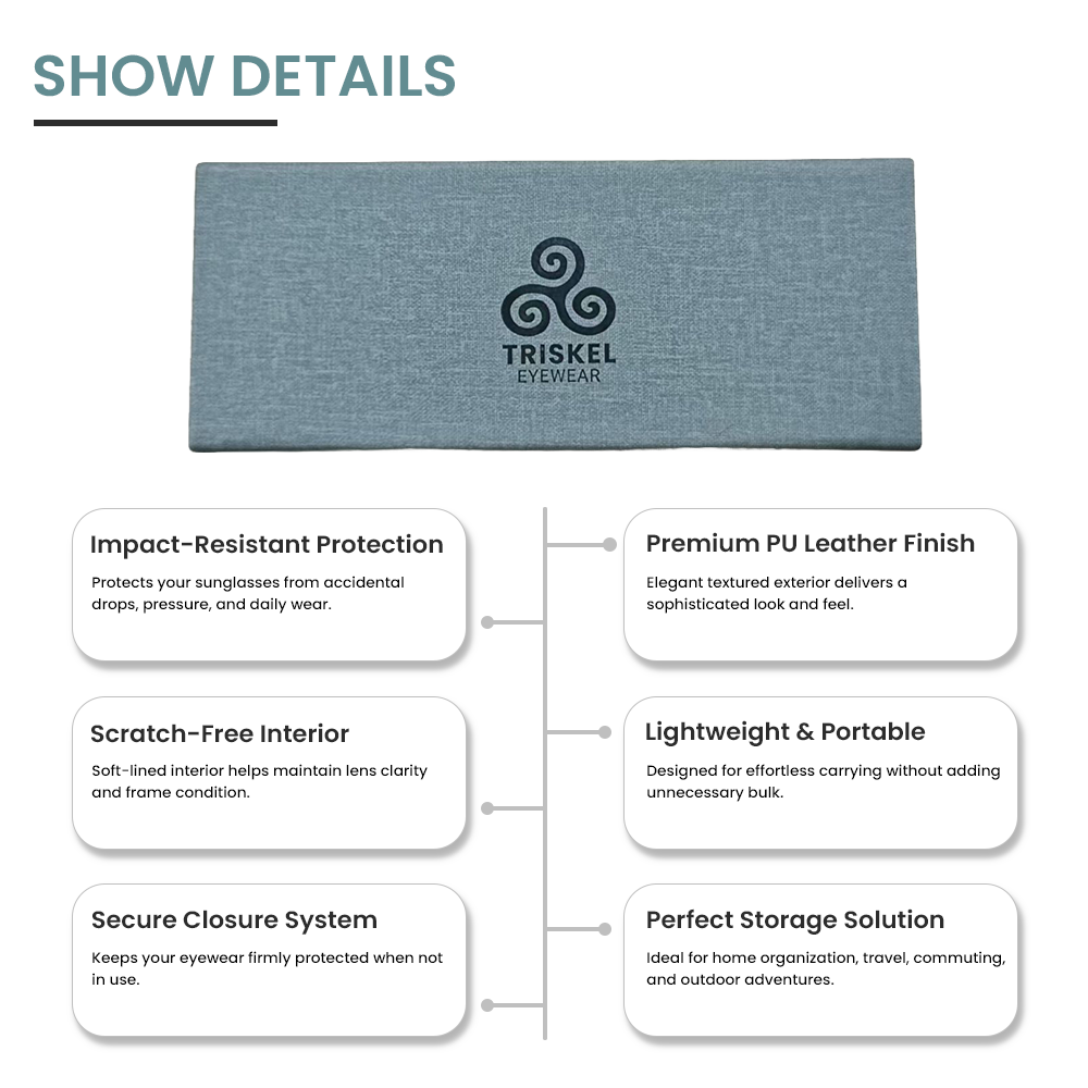 Diamond-Vein Double Frame Glasses Case
