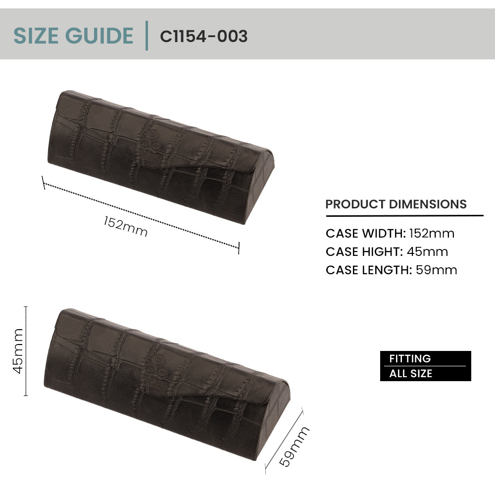 Crocodile Texture Glasses Case