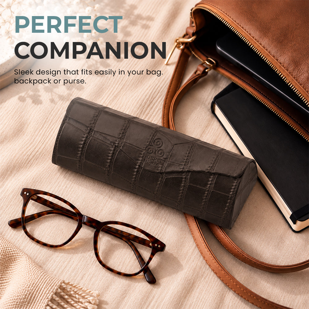 Crocodile Texture Glasses Case