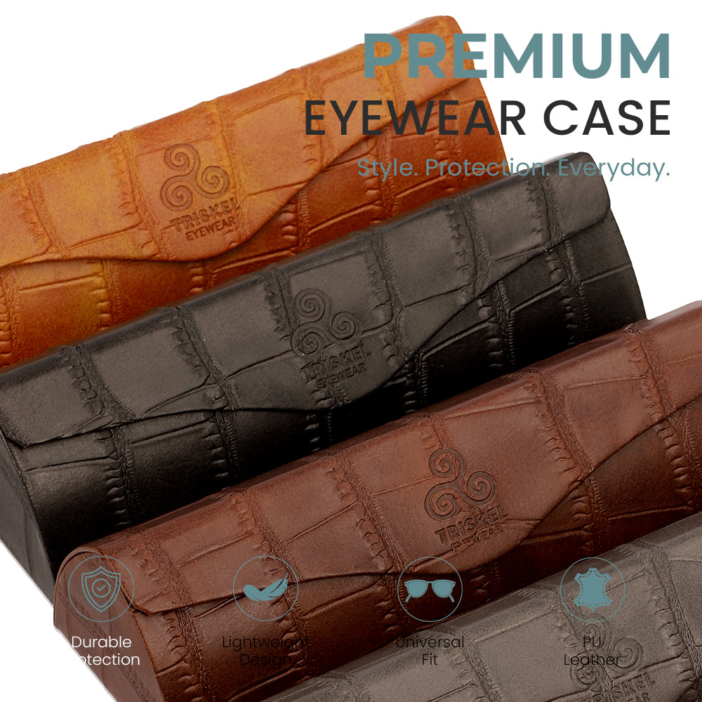 Crocodile Texture Glasses Case
