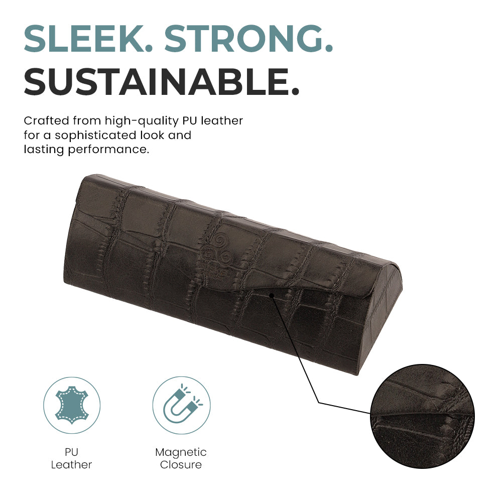 Crocodile Texture Glasses Case