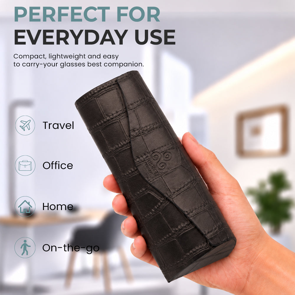 Crocodile Texture Glasses Case