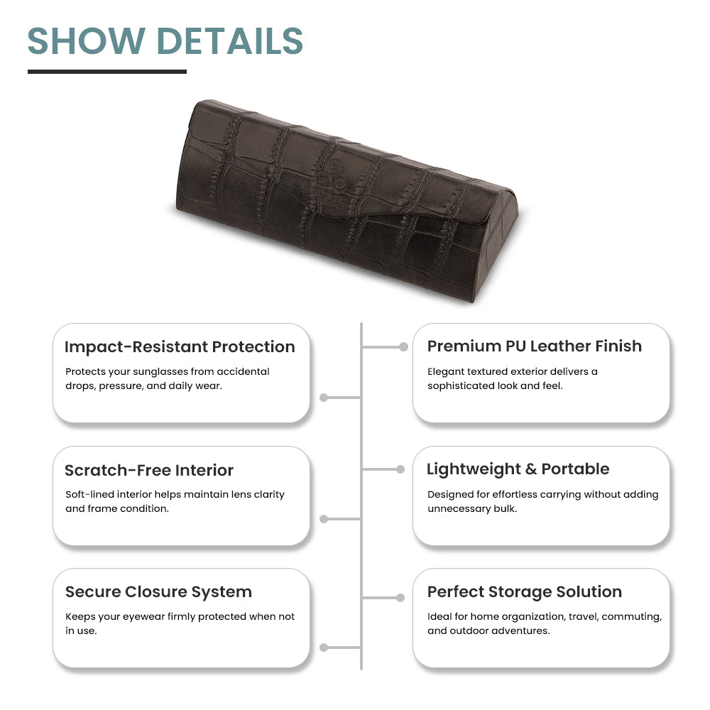Crocodile Texture Glasses Case