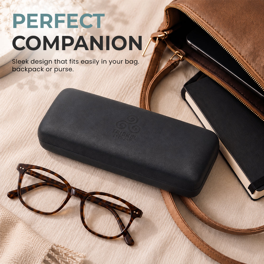 Hard Shell PU Leather Eyewear Case
