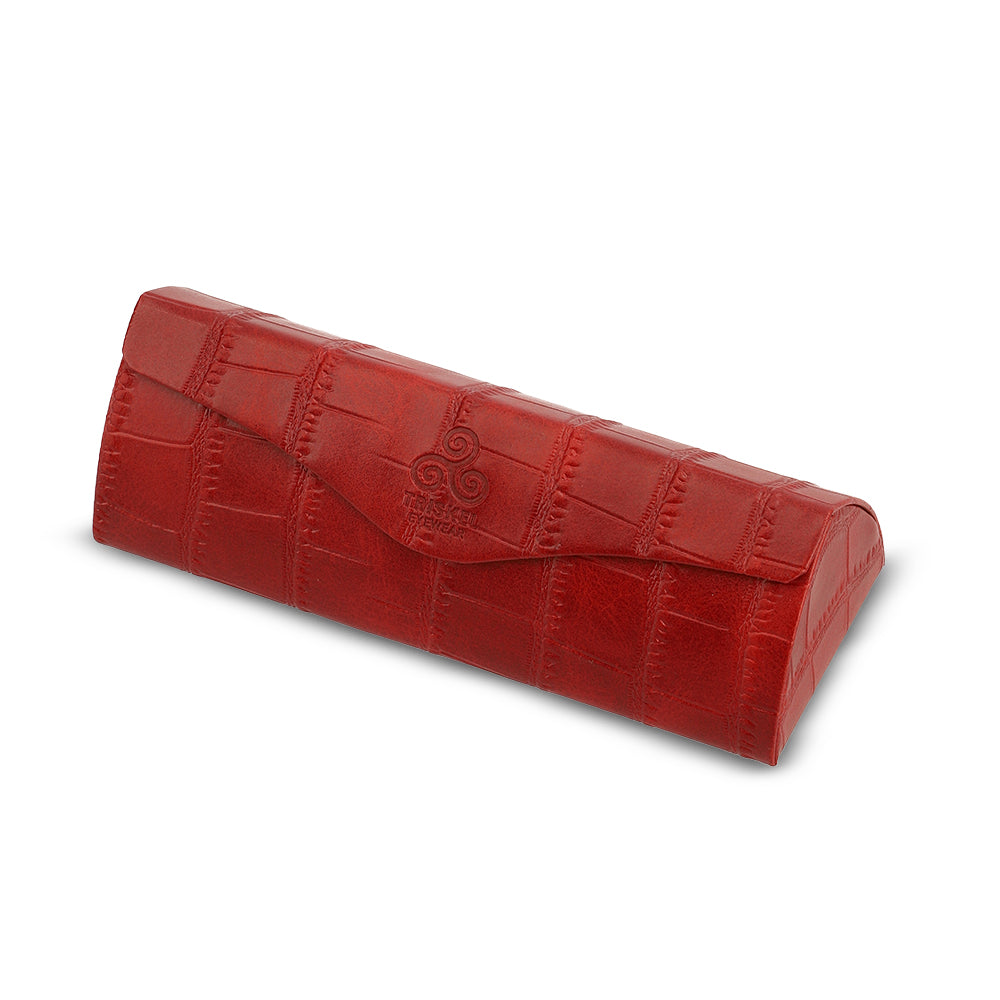 Crocodile Texture Glasses Case
