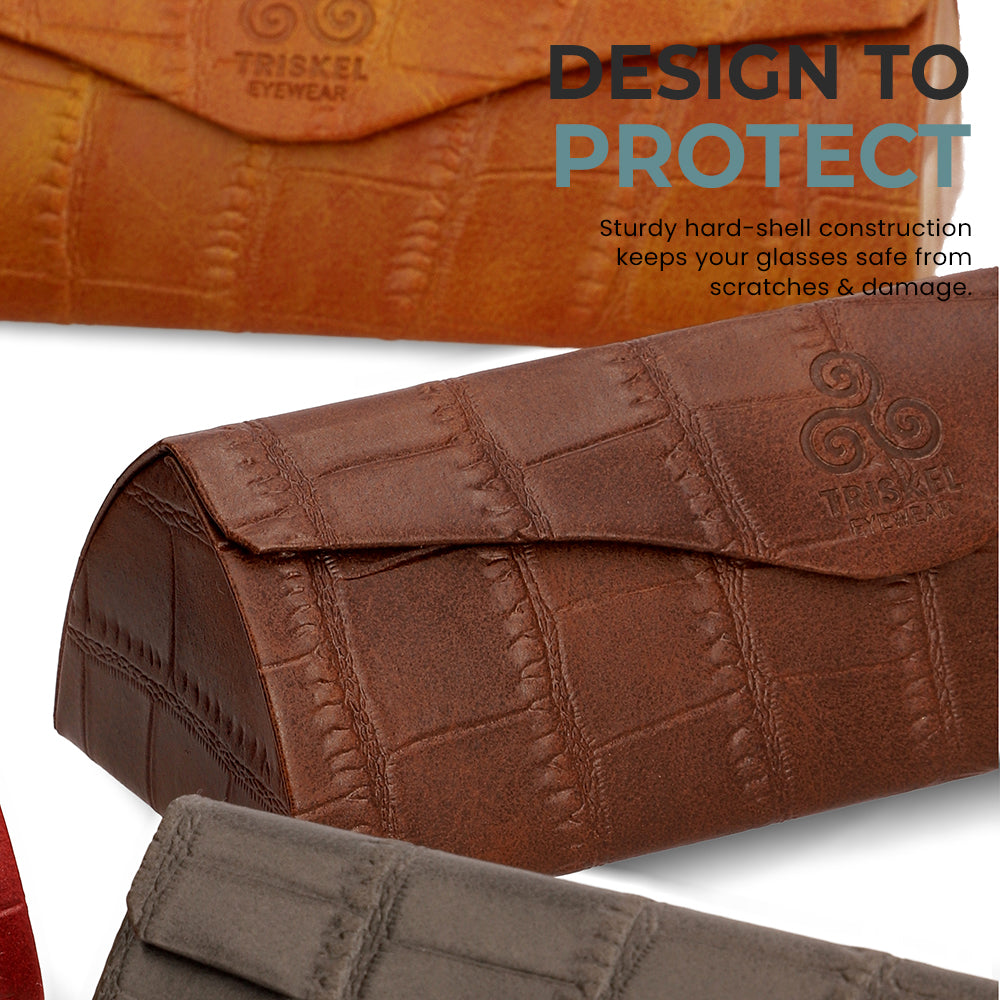 Crocodile Texture Glasses Case