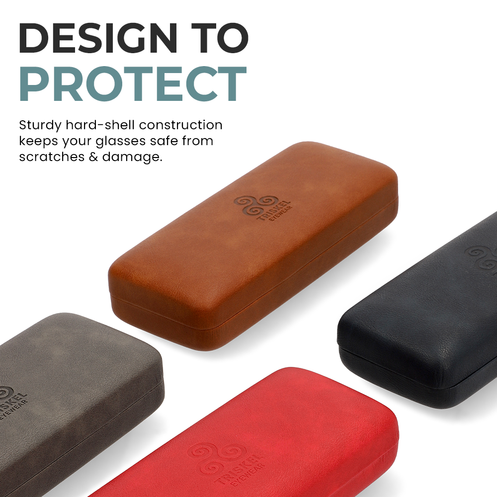 Hard Shell PU Leather Eyewear Case