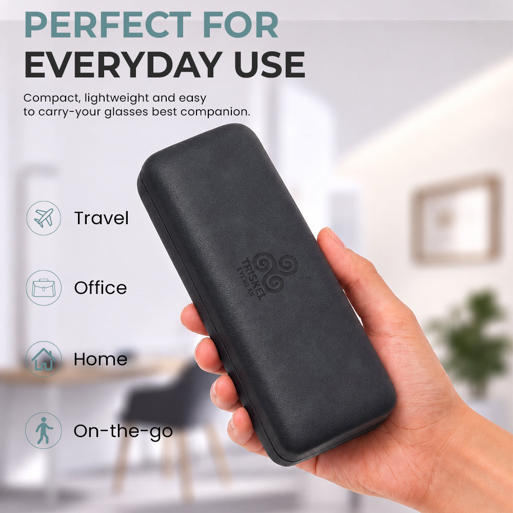 Hard Shell PU Leather Eyewear Case