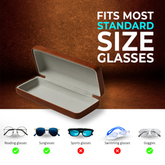 Hard Shell PU Leather Eyewear Case