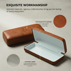 Hard Shell PU Leather Eyewear Case