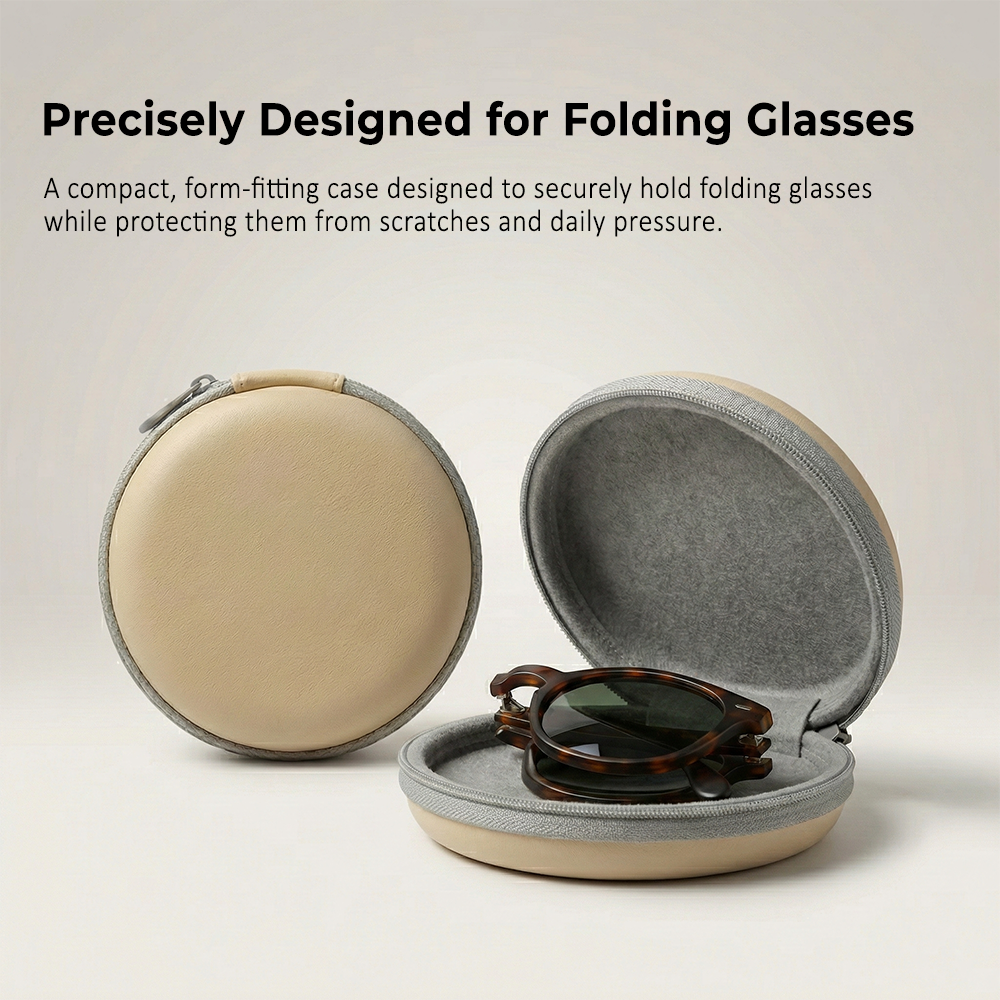 Circular Folding Glasses Case - Triskel Eyewear