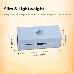 Diamond-Vein Double Frame Glasses Case