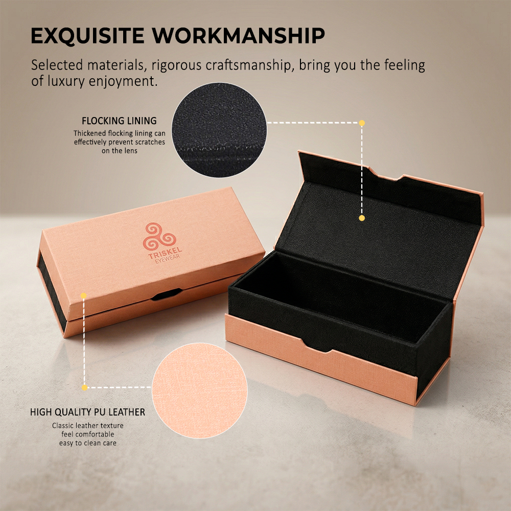 Diamond-Vein Double Frame Glasses Case